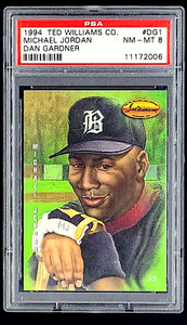 1994 Ted Williams Co Dan Gardner #DG1 Michael Jordan Baseball RC Rookie PSA 8