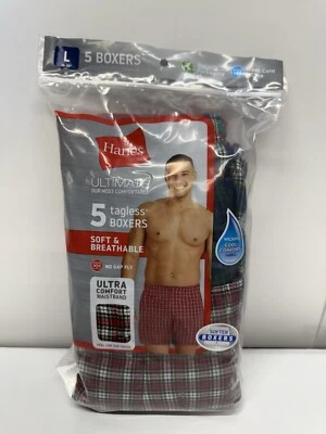 Boxers Hanes Ultimate 5 Tangles suaves y transpirables sin espacio mosca L 36-38 Foto 1 de 3