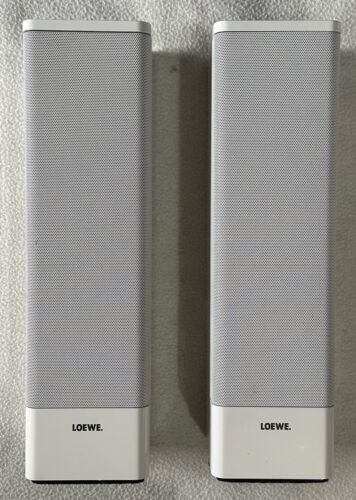 2X LOEWE Individual Sound Lautsprecher Speaker Aluminium WEISS