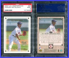 PSA 9 2007 Upper Deck Masterpieces #27 Daisuke Matsuzaka RC POP10 Boston Red Sox