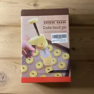 COOKIE PRESS COOKIE BISCUIT GUN 16 Pieces￼ Biscuit￼ Decorating￼ Baking￼ - Picture 1 of 5