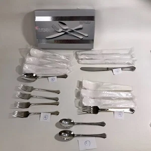 VTG Retroneu Stainless Table Flatware 18 PCs Set 18/8 KOREA S.Century NOS As-is - Picture 1 of 21