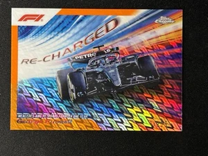 2024 Topps Chrome F1 Formula 1 Logofractor - George Russell Recharged Orange /25 - Picture 1 of 2