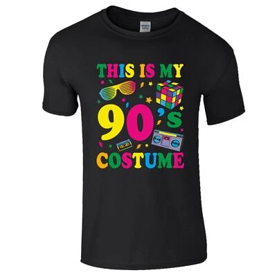 Camiseta Disfraz This Is My 90s Años 90 Vestido Elegante Años 90 Concierto Fiesta Hombres Mujeres Top Foto 1 de 2