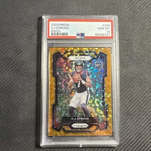 2023 Panini Prizm Orange Disco CJ Stroud PSA 10 Gem Mint Rookie Rc Texans 339 - Picture 1 of 2