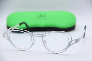 NEW THEO SAL 385 WHITE BLACK GUNMETAL AUTHENTIC FRAMES EYEGLASSES 44-16 - Picture 1 of 5