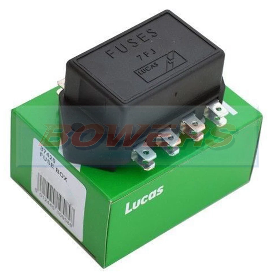 GENUINE LUCAS 37552 7FJ 4 WAY FUSE BOX HOLDER FOR GLASS FUSES MG TRIUMPH AUSTIN