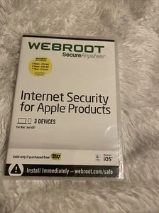 Webroot SecureAnywhere Internet Security for Apple products (3-Device) - Picture 1 of 5