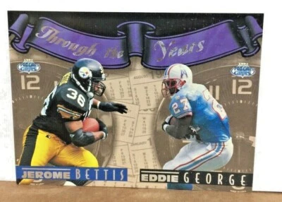 Jerome Bettis Eddie George 1997 Pro Line Gems UNCUT Through the Years Panel SSP - Image 1 of 2