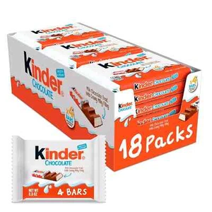 Chocolate, 18 Four Count Packs, Milk Chocolate Bar with Creamy Milky Fill - Picture 1 of 7