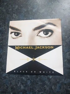 Michael Jackson 7" 45 RPM Record EP Black or White bw/ Instrumental 1991 Epic - Picture 1 of 6
