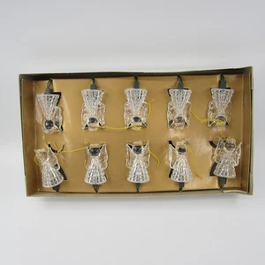Vintage Silvestri Clear Angel Christmas Light String off 10 Ornaments - Picture 1 of 10