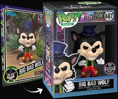 Funko Digital POP! BIG BAD WOLF Disney Villains NFT Redeemable Legendary LE 1800 - image 1 of 2