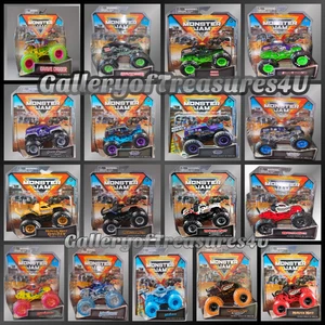 Monster Jam Megalodon Grave Digger Son Uva Monster Mutt Dalmatian Golden 1:64 - Picture 1 of 33