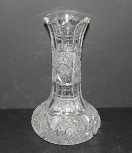 Antike amerikanische Glasvase mit Brillantschliff - Bild 1 von 8