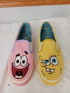 SpongeBob SquarePants And Patrick Slip On Canvas Shoes - Picture 1 of 16