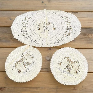 1950s–1970s Tower Bridge Bobbin Tape Lace Duchess Set 02Linens - Picture 1 of 5