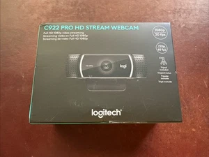 New Logitech C922 Pro HD Stream Webcam 1080p 960-001087 - SEALED - Picture 1 of 3