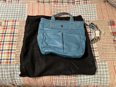 Bolso de mano Levenger mediano turquesa usado Foto 1 de 4