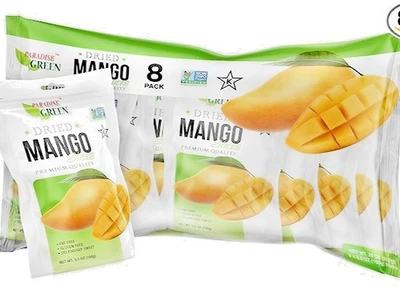 Paradise Green Premium sun dried In nature Thai Mango Slices, 8 Bags x 3.5 oz - Image 1 of 4