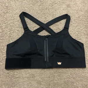 SHEFIT High Impact Ultimate Zip Front Sports Bra 110002 Black Size Medium - Picture 1 of 4