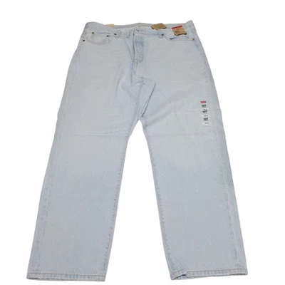 Levi Strauss 501 Original Light Wash Denim Button Fly Jeans 18W M - Image 1 of 4