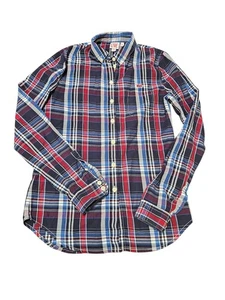 Camisa Live Lacoste Para Hombre Xs Azul Rojo Manga Larga Con Botones Algodón Logo - Imagen 1 de 7