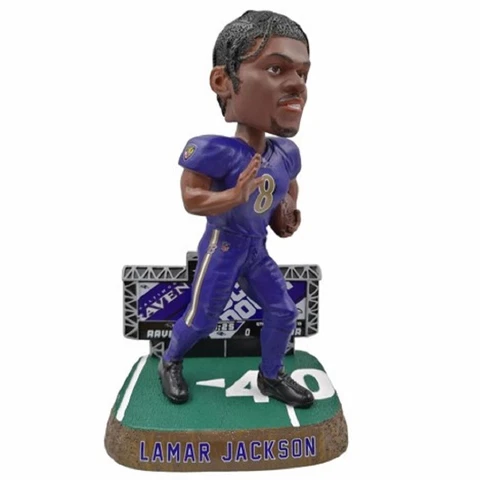 Lamar Jackson Baltimore Ravens  Color Rush Score Board Bobble Head Cover