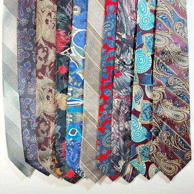 Tie Lot of 10 Ties - Paisley Striped Geometric John Weitz - Imagem 1 de 4