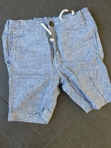 H&M Kids Blue White Stripe Shorts Size 4-5T - Picture 1 of 4