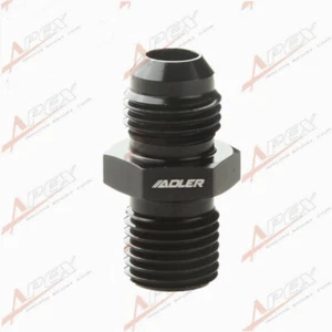 Male -6AN 6AN Flare To M14 x 1.5 Metric Straight Fitting Black - Picture 1 of 5