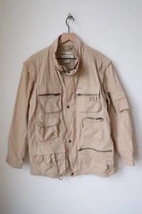 Weekender Travel Correspondent Jacket Coat Vest Removable Sleeves Khaki Medium - Picture 1 of 3