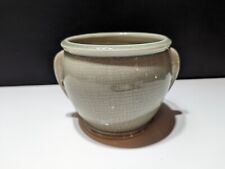 4.5" Ceramic Pottery Bowl with Crackle Glaze - Rustic Home Decor, Unique Collect