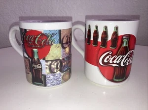 Coca-Cola Coffee Mugs by Gibson 1997 Set of 2 - Picture 1 of 5