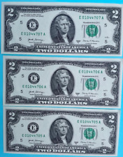 Uncirculated 2017 Two Dollar Bill $2 Note  Sequential if more than one purchased