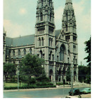 Vintage c.1950's Postcard Pittsburgh PA St. Paul's Cathedral Vintage Autos-PA63