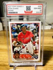 2023 Topps Series 1 Jeter Downs Rookie #165 GMG Graded 10 Gem Mint 💎 RC Red Sox - Picture 1 of 1