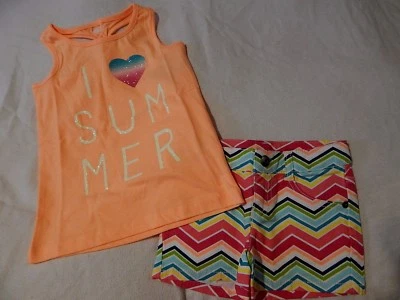 NUEVO CON ETIQUETAS 4 4T 5-6 CRAZY 8 por Gymboree TOP (5-6 Y PANTALONES CORTOS (4) Foto 1 de 2