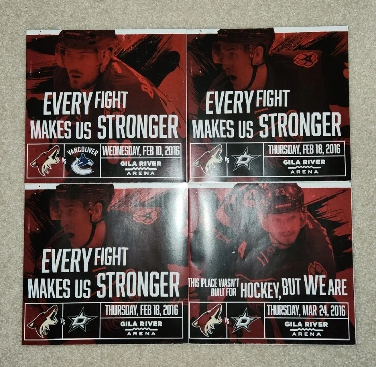 Arizona Coyotes NHL 2015-16 Season Game Day Program Lot (4) - Image 1 of 1
