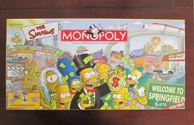 The Simpsons Monopoly Game 6 Pewter Figures Complete USAopoly 2001 - Image 1 of 4