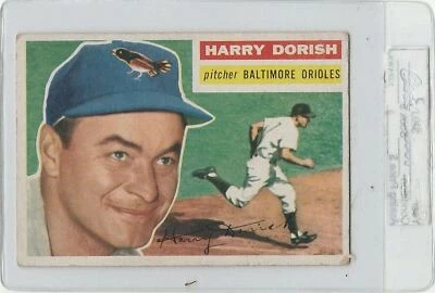 1956 TOPPS #167 HARRY DORISH WHITE BACK WB RARE BALTIMORE ORIOLES WOW LOW POP SP - Image 1 of 2