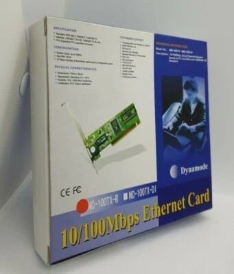 Dynamode 10/100 Mbps Ethernet PCI Network Card NC100TX-R,NEW OLD STOCK FREE P&P  - Image 1 of 4