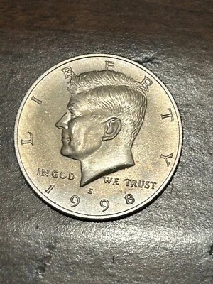 Medio dólar S Kennedy 1998 90 % plata BU 50C - ¡Envío gratuito! Foto 1 de 2