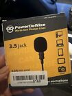 Powerdewise Black 3.5 Jack Magnetic Clip Lavalier Microphone For Recording