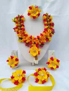 Conjunto de joyería de boda flor Mehndi Shadi Kundan indio K - Imagen 1 de 24
