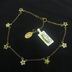 Anklet Michal NEGRIN Crystals flower made in Israel