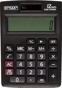 Stylex® Taschenrechner Tischrechner 12-stellige LCD Solar und Batterie 8,5 x 12 - Bild 1 von 2