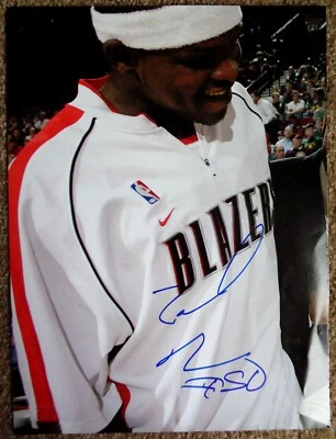 FOTO FIRMADA POR ZACH RANDOLPH Portland Trailblazers autógrafo 8x10 Blazers en persona Foto 1 de 2