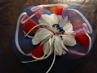 Women's Ladies Red White Blue Fashion Church Derby No Name Brand Clip Fastanor - Image 1 of 2