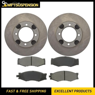 Front Brake Rotors and Ceramic Pads Kit for 1985 1986 Nissan Stanza - Image 1 of 4
